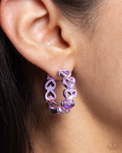 Load image into Gallery viewer, Homecoming Hearts - Purple NECKLACE-Historic Hearts - Purple EARRINGS

