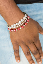 Load image into Gallery viewer, GIRLY GIRL GLAMOUR RED BRACELET
