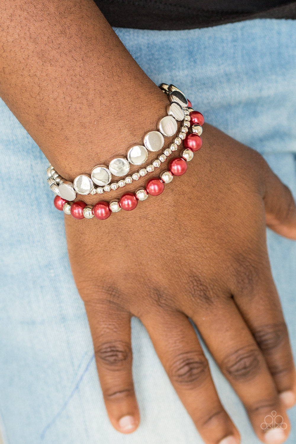 GIRLY GIRL GLAMOUR RED BRACELET