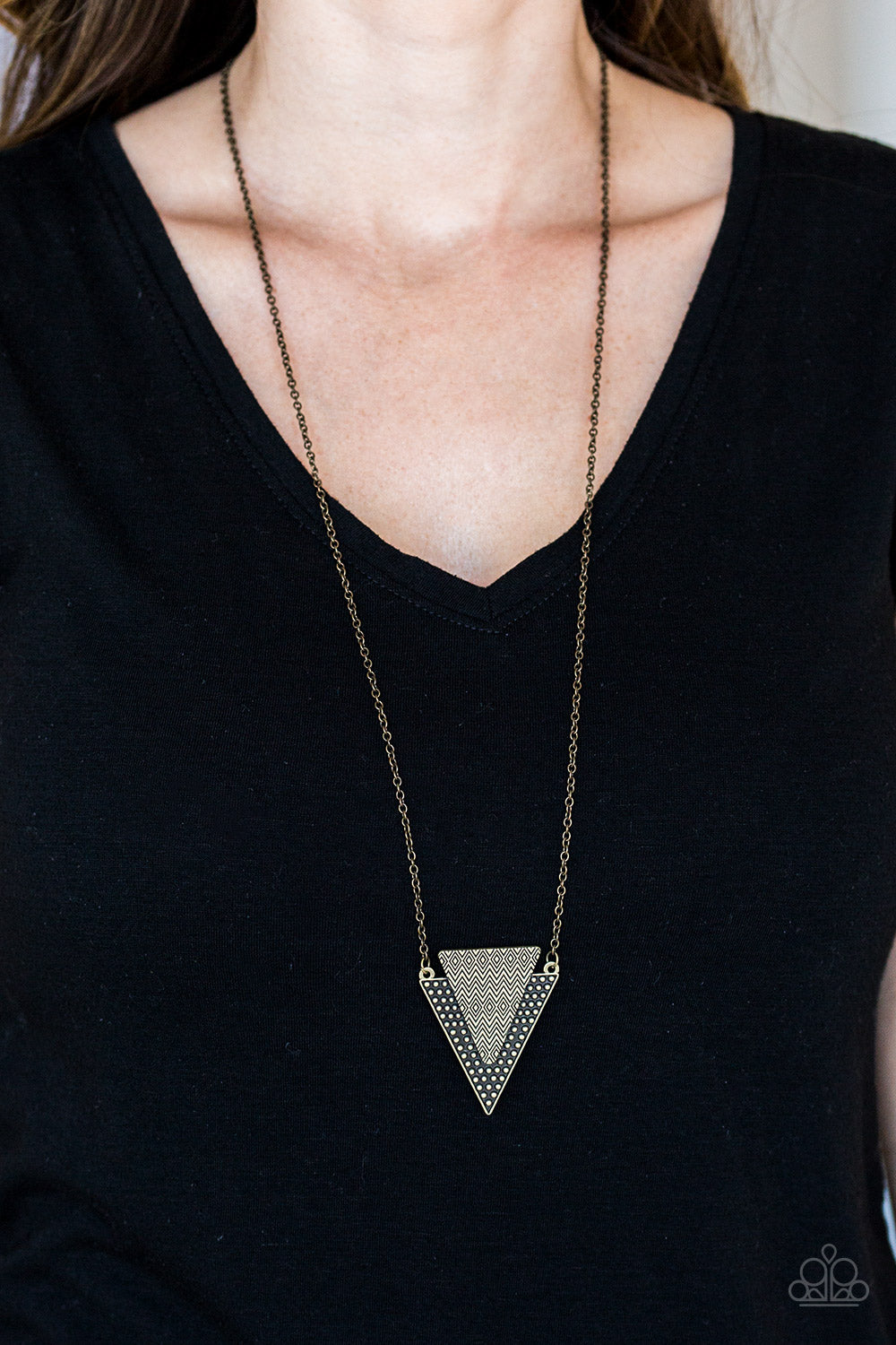 ANCIENT ARROW BRASS NECKLACE