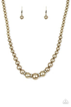 Load image into Gallery viewer, PARTY PEARLS BRASS NECKLACE
