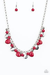 Flirtatiously Florida - Red NECKLACE