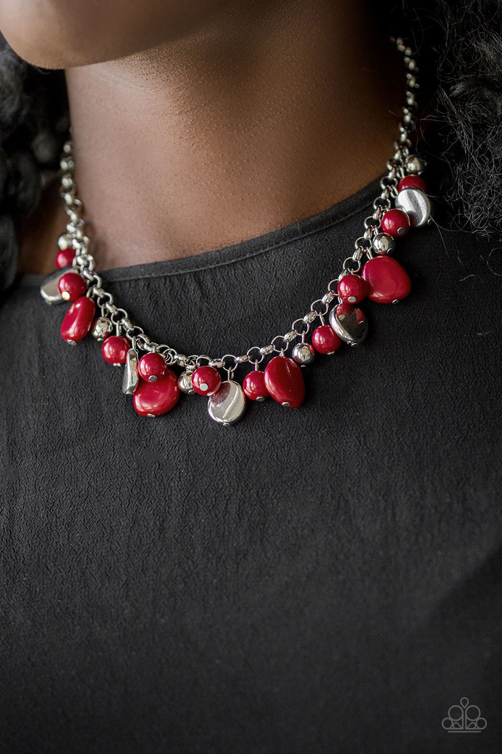 Flirtatiously Florida - Red NECKLACE