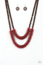 Load image into Gallery viewer, DOMINICAN DISCO RED NECKLACE
