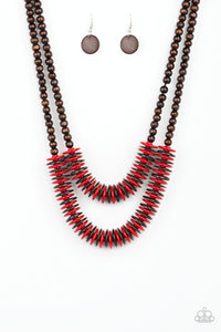 DOMINICAN DISCO RED NECKLACE