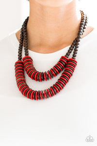 DOMINICAN DISCO RED NECKLACE