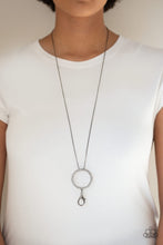 Load image into Gallery viewer, Center Of Attention BLACK LANYARD NECKLACE
