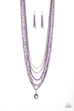 Load image into Gallery viewer, Industrial Vibrance PURPLE LANYARD NECKLACE
