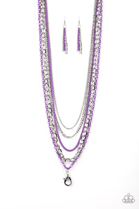 Industrial Vibrance PURPLE LANYARD NECKLACE