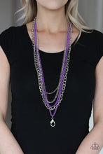 Load image into Gallery viewer, Industrial Vibrance PURPLE LANYARD NECKLACE
