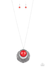 Load image into Gallery viewer, Medallion Meadow - Red NECKLACE
