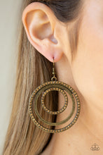 Load image into Gallery viewer, Rippling Refinement - Brass EARRINGS
