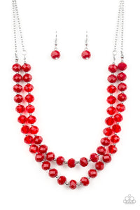 Glitter Gratitude - Red NECKLACE