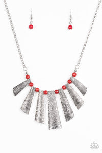 SASSY STONEHENGE RED NECKLACE